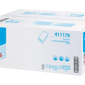 Asciugamani in pura cellulosa 2 veli piegati a "V"