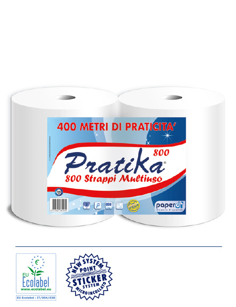 Rotoli carta multiuso Pratika 800 strappi