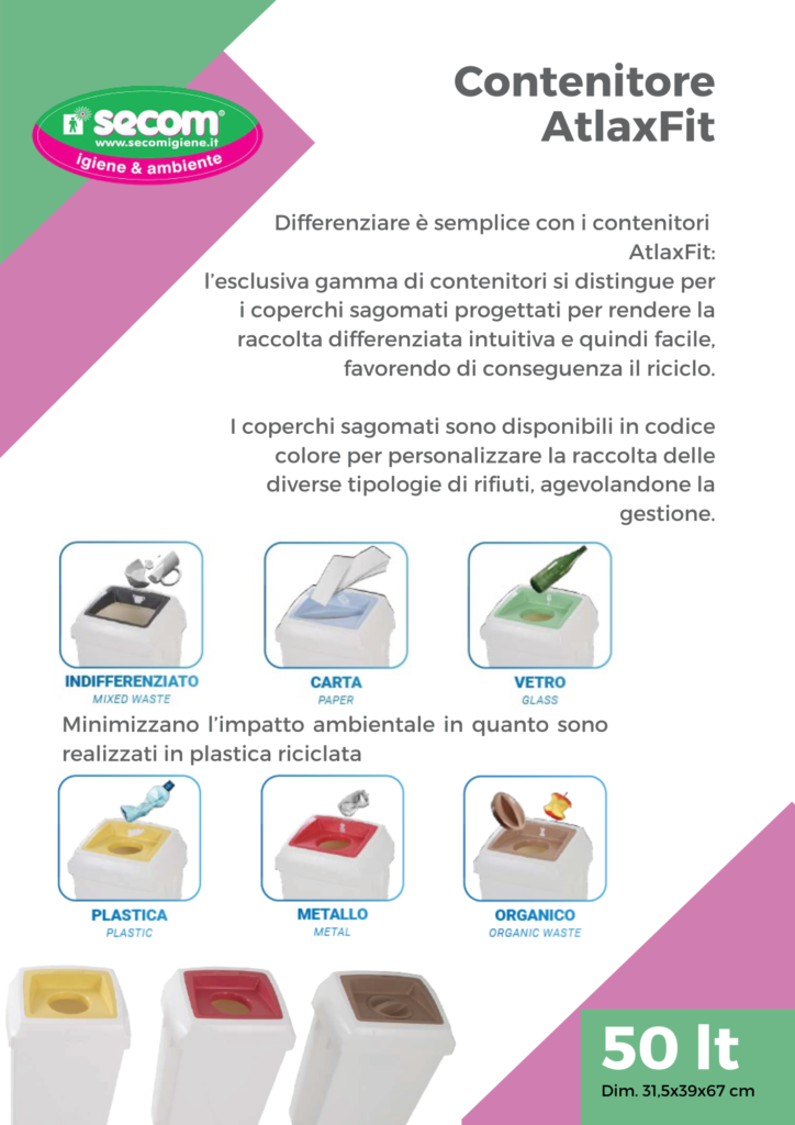 Contenitori per la raccolta differenziata Atlax
